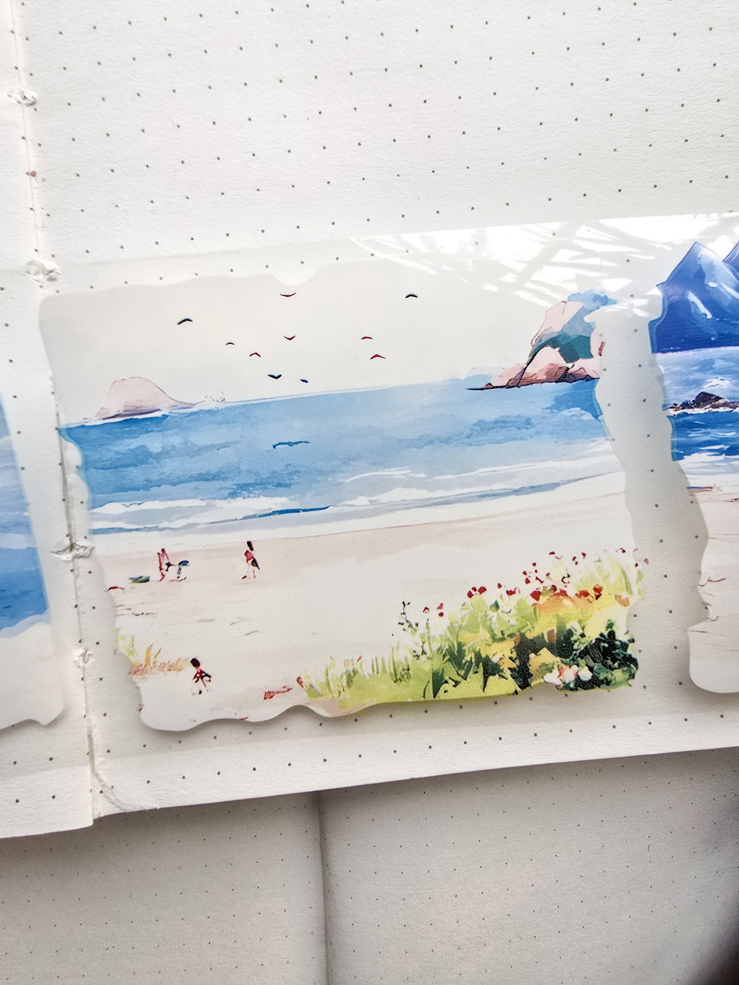 Lyly201-4 Sunset Greek Scenery Precut Sticker Roll