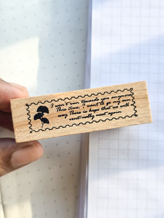 MGYJ604-4 Wooden Stamp Flower Letter