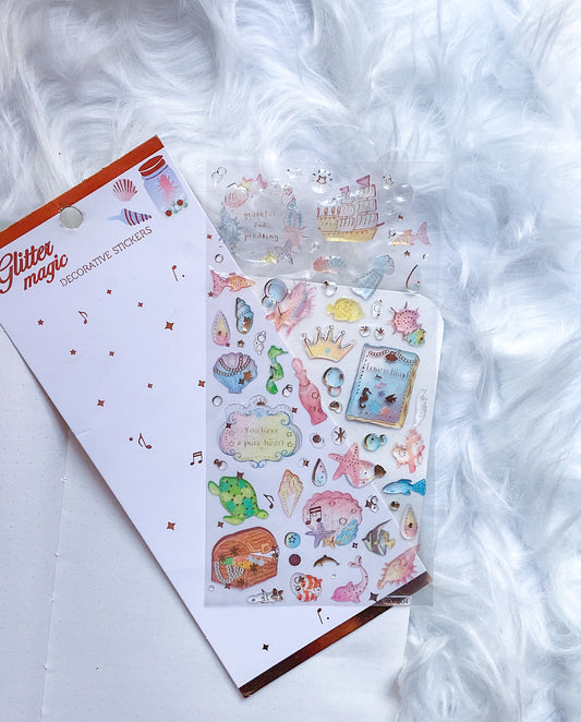 XY-804 | GB21027 | Glitter Magic | Decorative Stickers | 3D| Transparent Sticker |