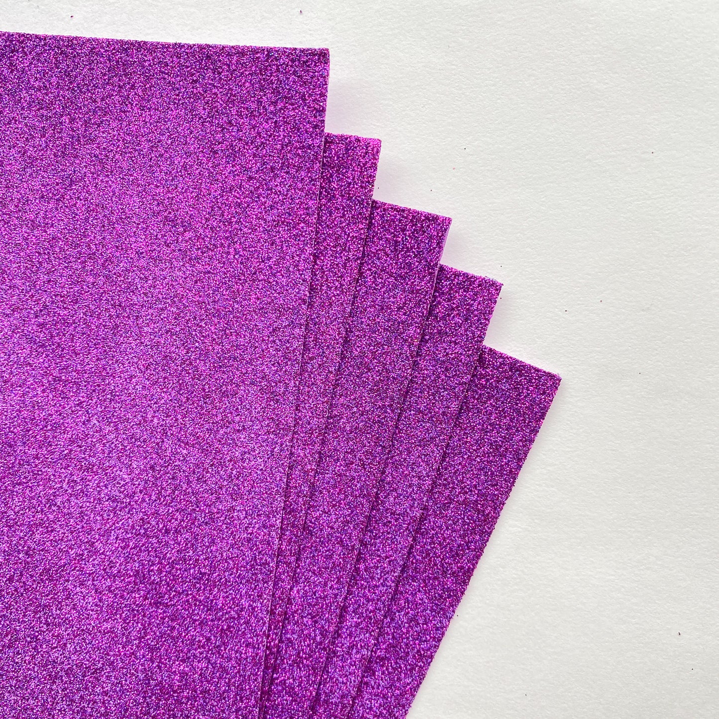5pcs of glitter foam paper | Bright purple