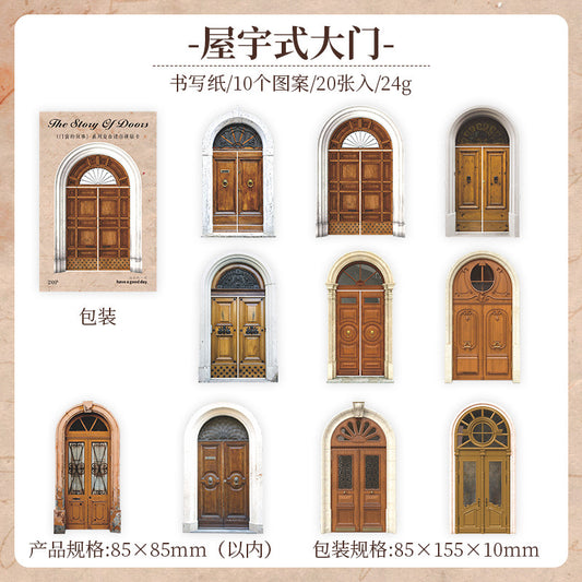 Mcgs002 Journal Craft Material 350Gsm paper | The Story Of Doors Collection| 85*85 mm   20 pcs