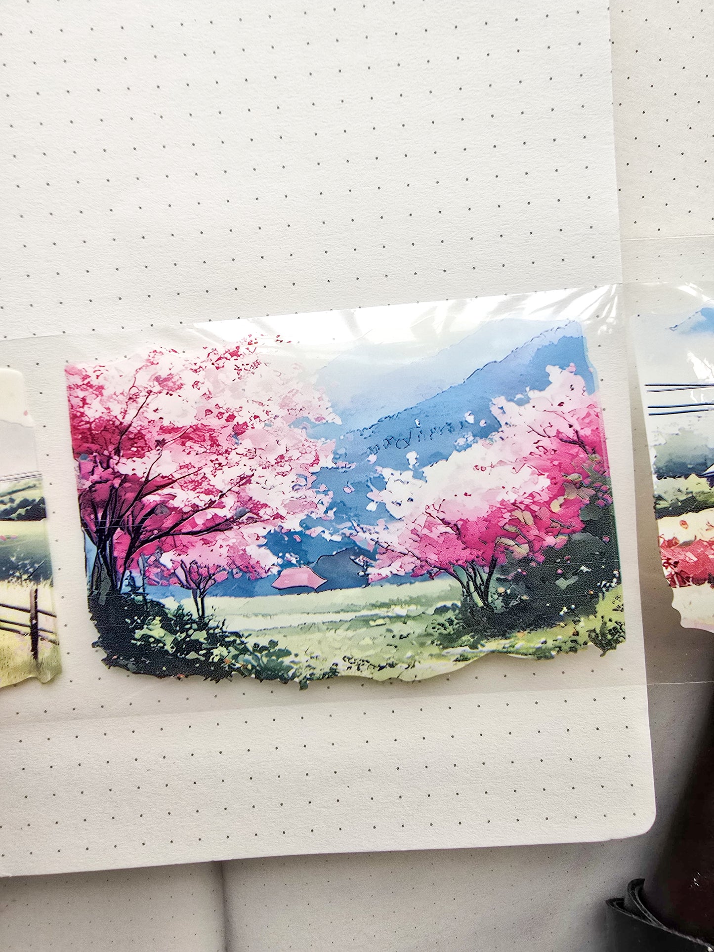 Lyly201-2 Sunset Greek Scenery Precut Sticker Roll