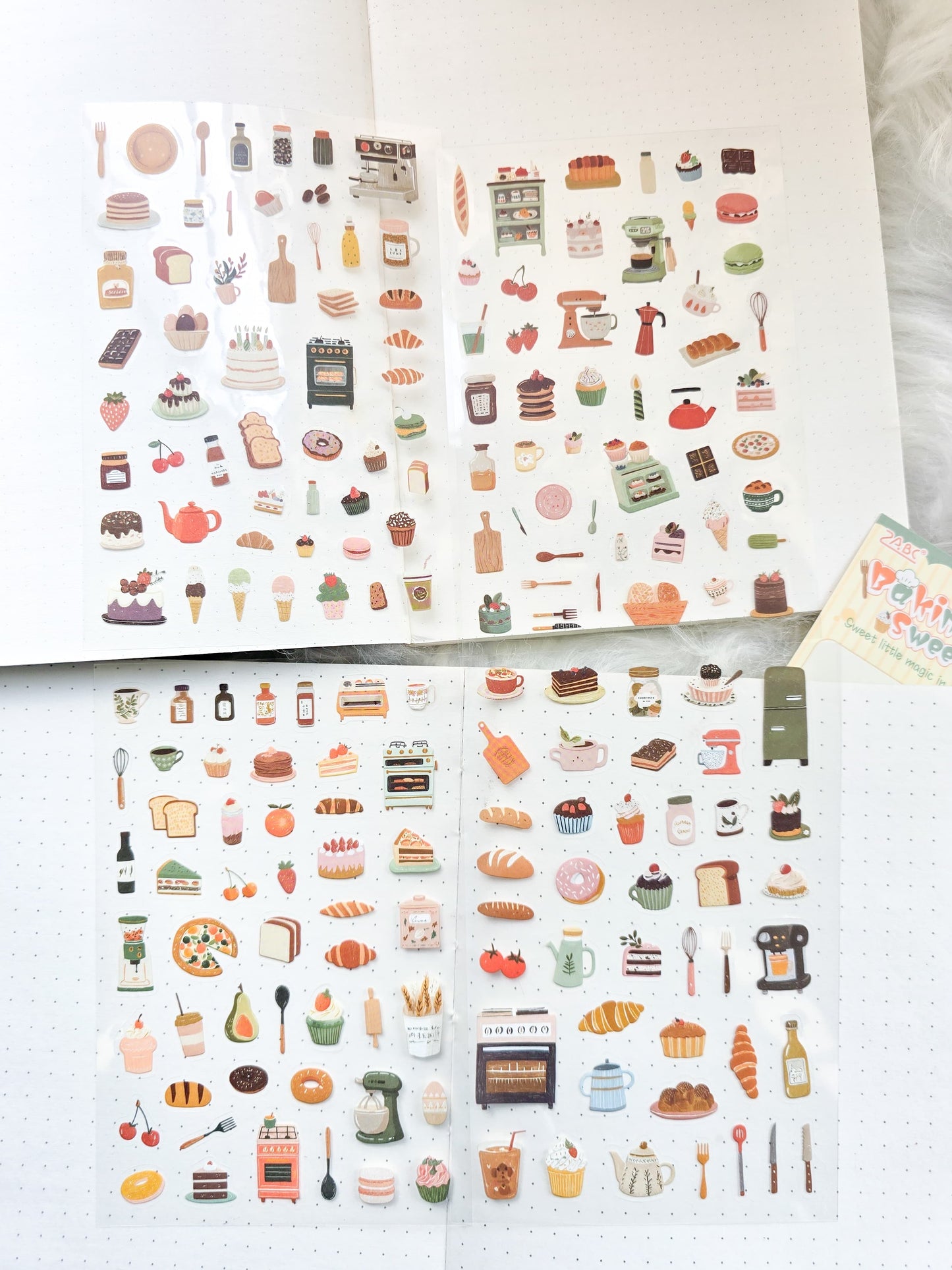 Fsxq601 |G-9|Baking Sweetheart Pet Transparent Sticker | 150*100mm 4 Sheet