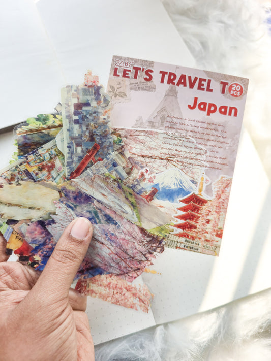 Ltmj803|G2| Lets Travel To Japan Pet Transparent Sticker | 20 Unique Pcs