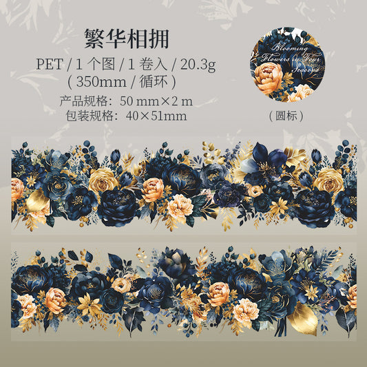 Fhsj001 Floral Transparent Sticker Roll | Sticker Roll | 50mm*2 m