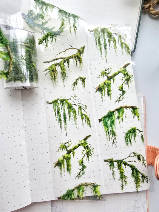 MHD-SLTX006 | Tree Leaf Transparent Sticker Roll