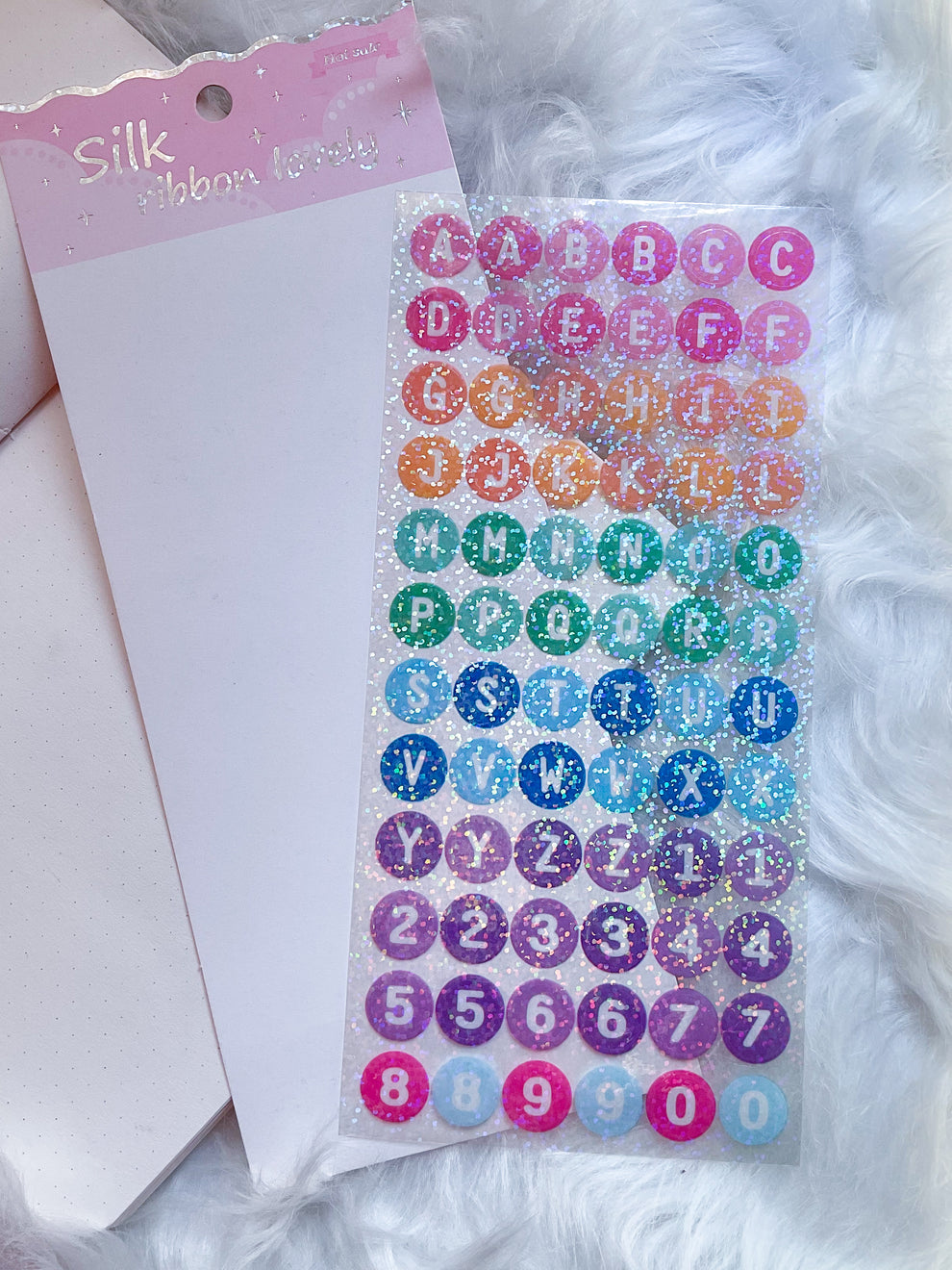 Number Ribbon 56 Silk Ribbon Lovely | Transparent Alphabet, Number Sticker | – Adriti's Home