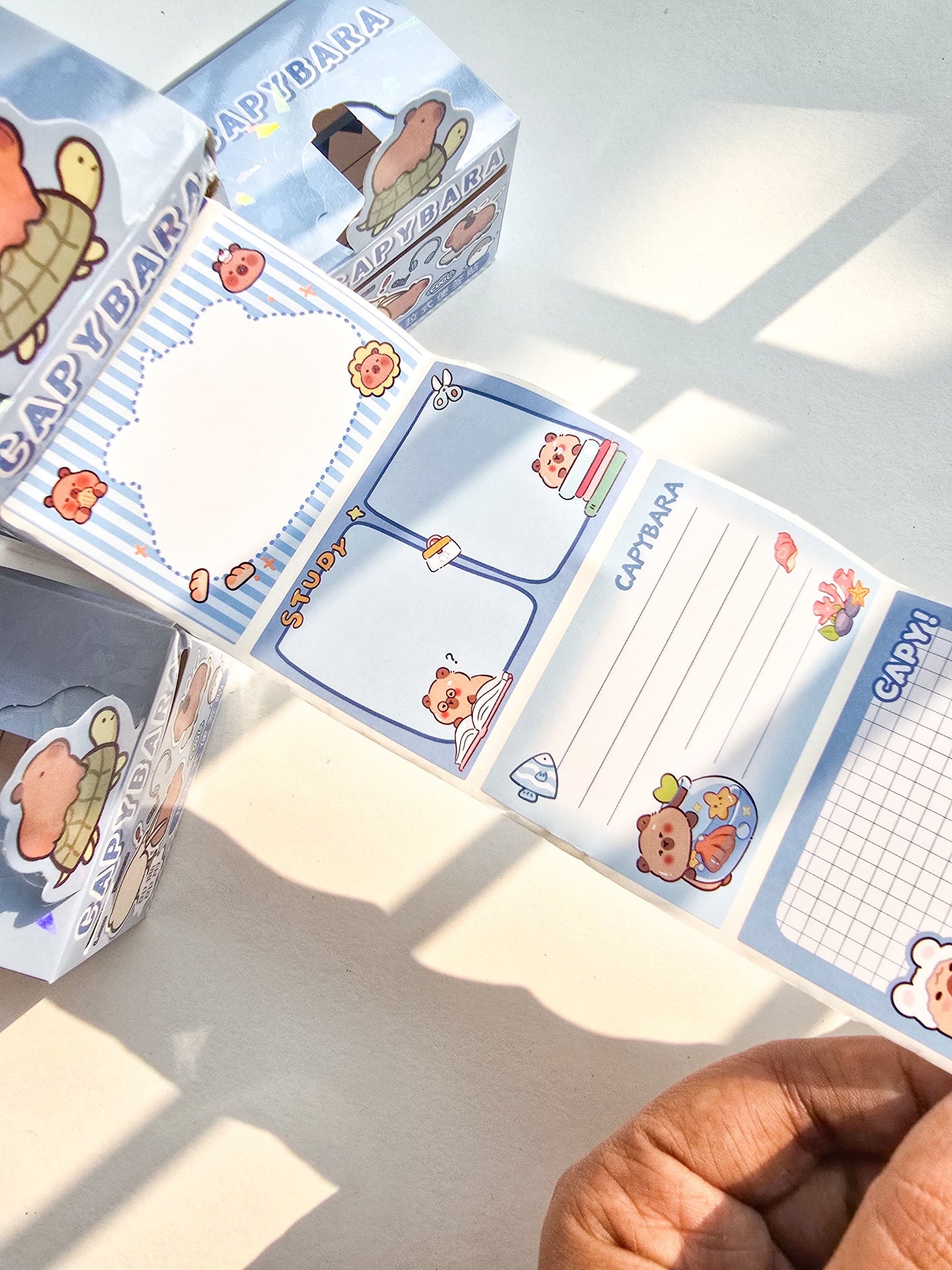 CM2757#4 1 pc Kawaii Sticker Roll Brown | 48 pcs Stickers | Paper Stickers | CAPYBARA