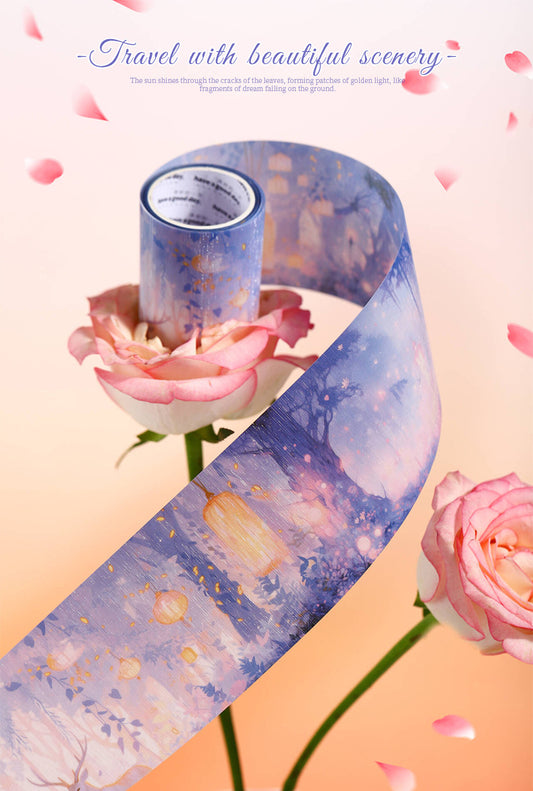 MHD-TYMJ001- Scenery Night Theme Translucent PET Sticker Roll
