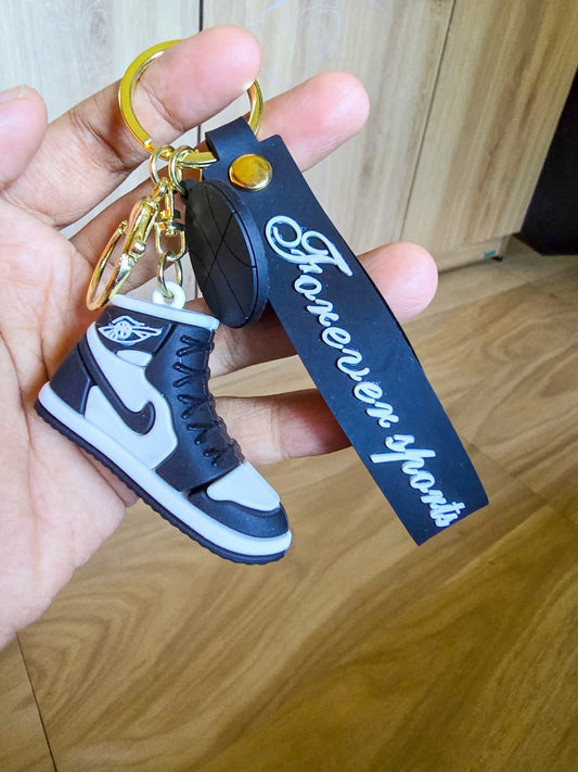 Sports Shoes Key Chain| Sneaker Key Chain| Black & White