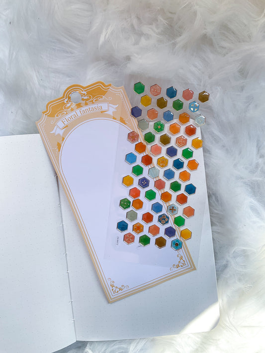 JN-AD05 Floral Fantasia 3d Majestic Sticker Collection | 9.5*20.5cm