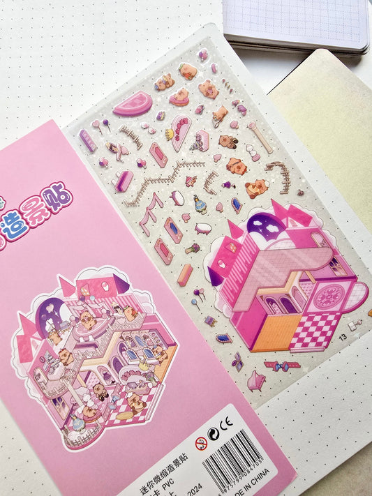 Fc005-B PVC 3d Home Arrangements Sticker Kawaii