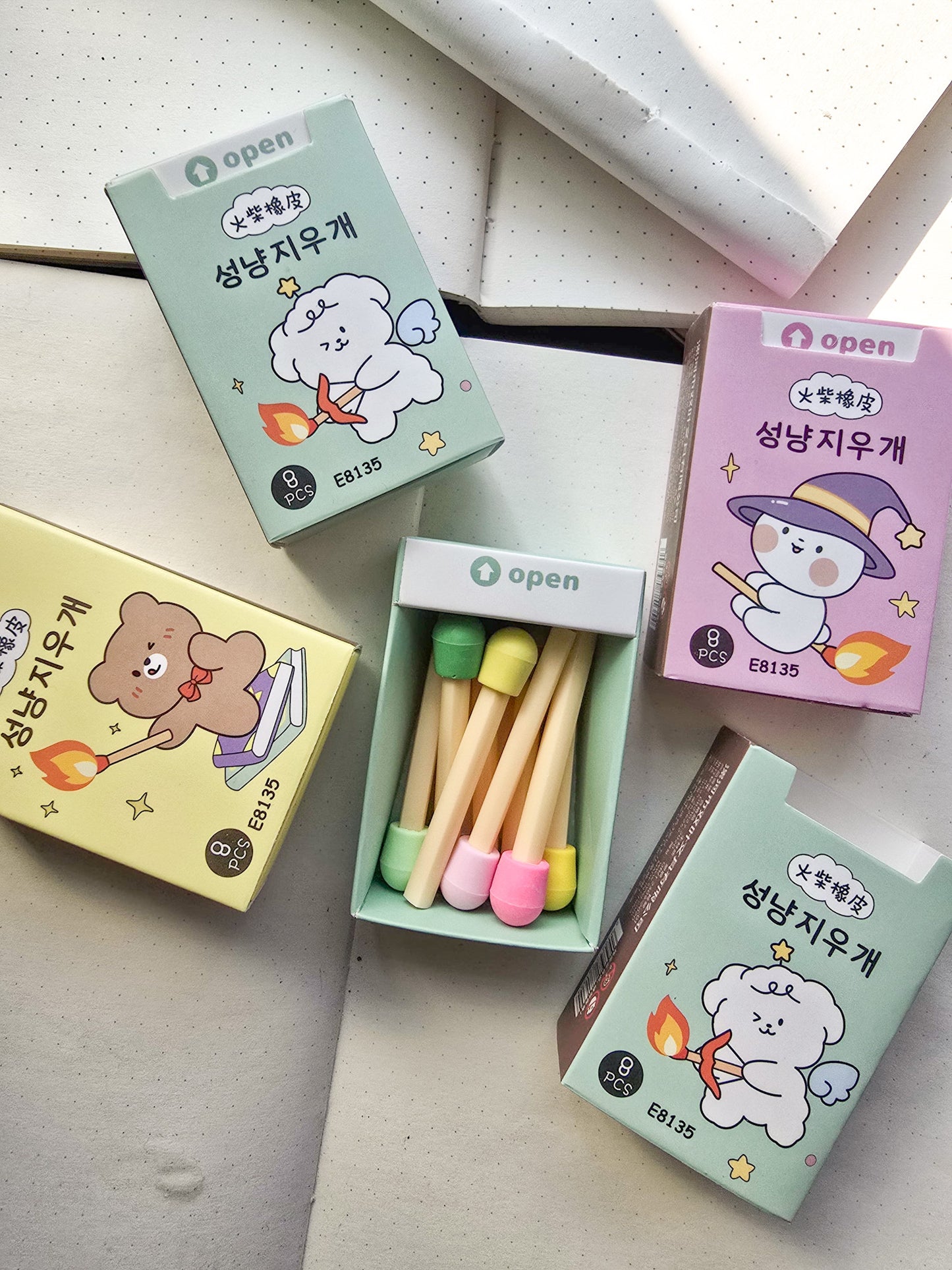 E8135 Kawaii Eraser Matches Box | Random Any 1