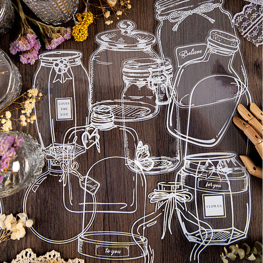 Rmlm006 Transparent Jar Sticker | Dream Collector series | 4*5 20 pcs. 95*140mm