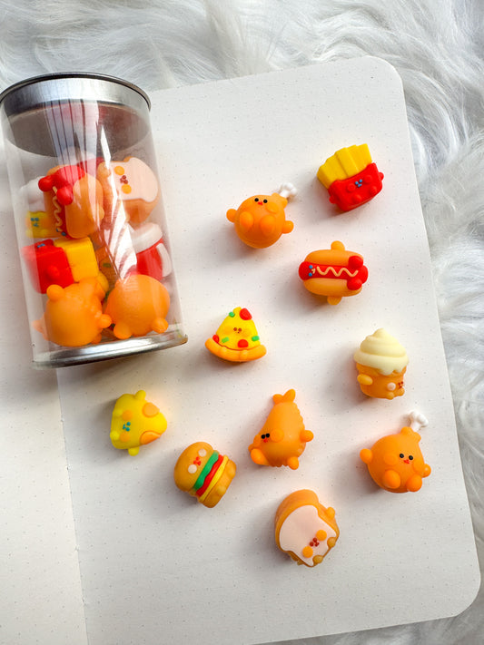 KK-7945 | Fast Food | Cute Mini Erasers In A Can | 3D | 12Pcs |