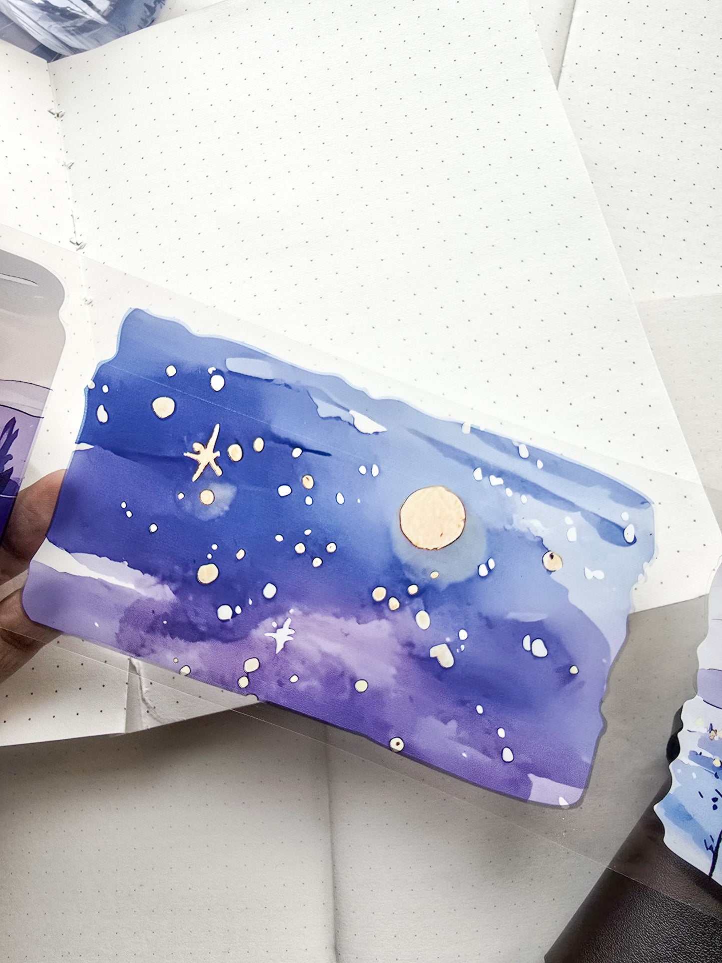 Lyly202-1 Sunset Greek Scenery Precut Sticker Roll
