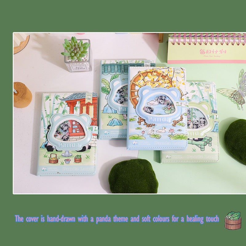 Jgpb6325 Panda Notebook | Kawaii Magnetic Soft Fluffy Cover Diary Notebook Panda | 12.8*18.6 cm Random Design