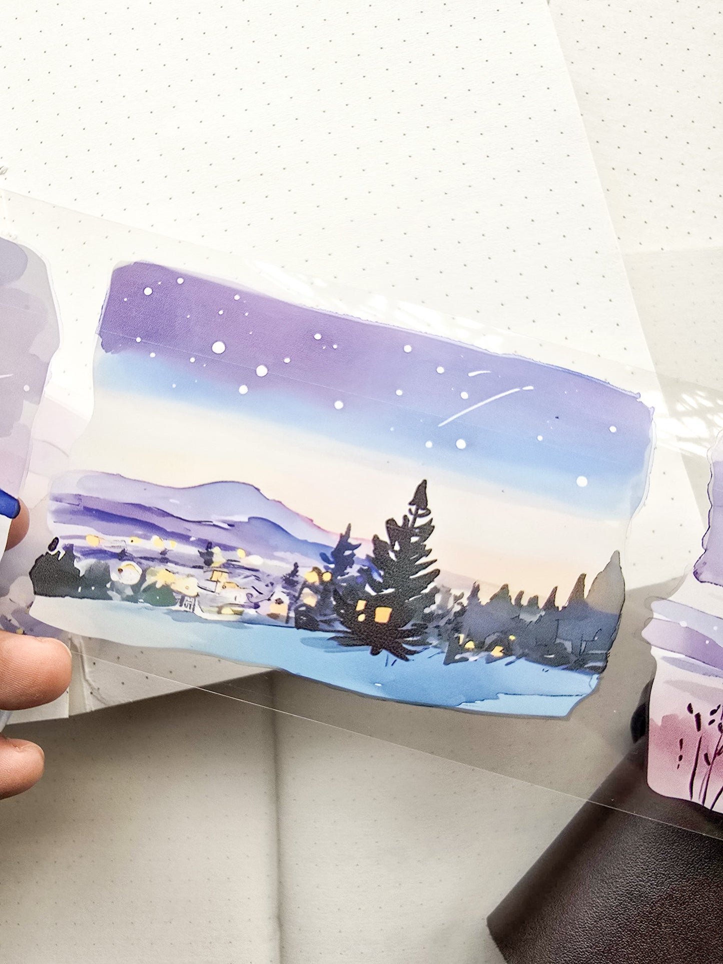 Lyly202-1 Sunset Greek Scenery Precut Sticker Roll