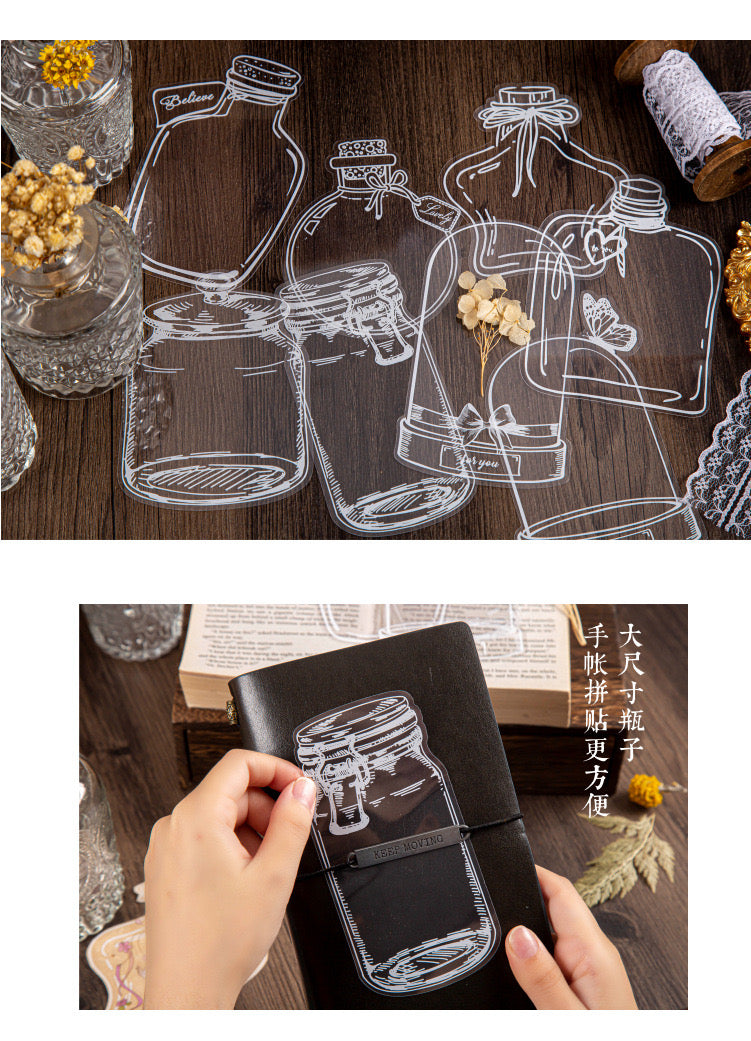 Rmlm001 Transparent Jar Sticker | Dream Collector series | 4*5 20 pcs. 95*140mm