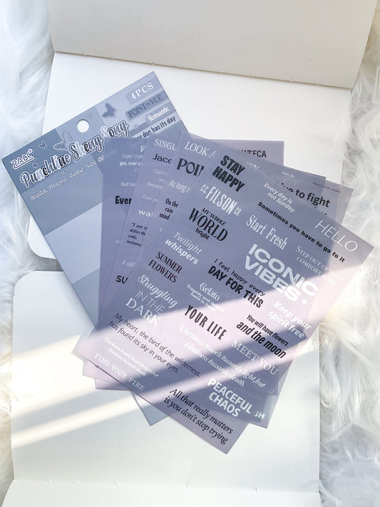 YWXY-6-05|G-9| Punchline Sheng Song | PET | Transparent Sticker | 4 Sheets | 120*170mm