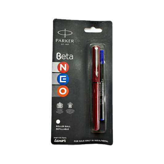 Parker Beta Roller ball pen Red | Blue Ink | Refillable cartridges