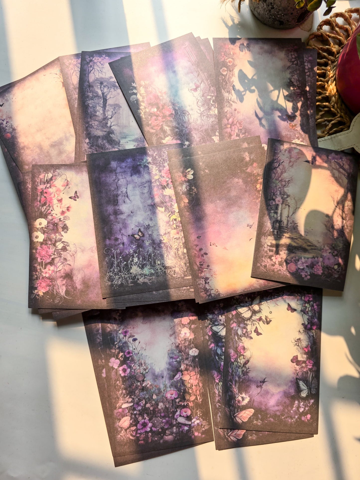 Mg04044 Dark Vintage Paper Sheets 95*140Mm 30Pc