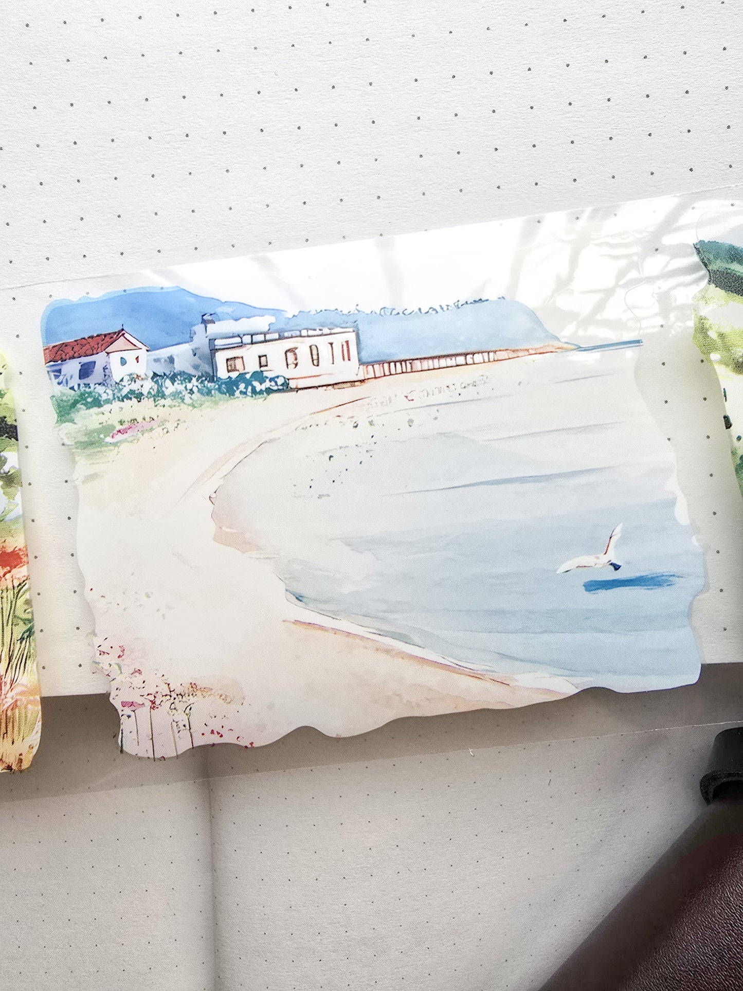 Lyly201-4 Sunset Greek Scenery Precut Sticker Roll