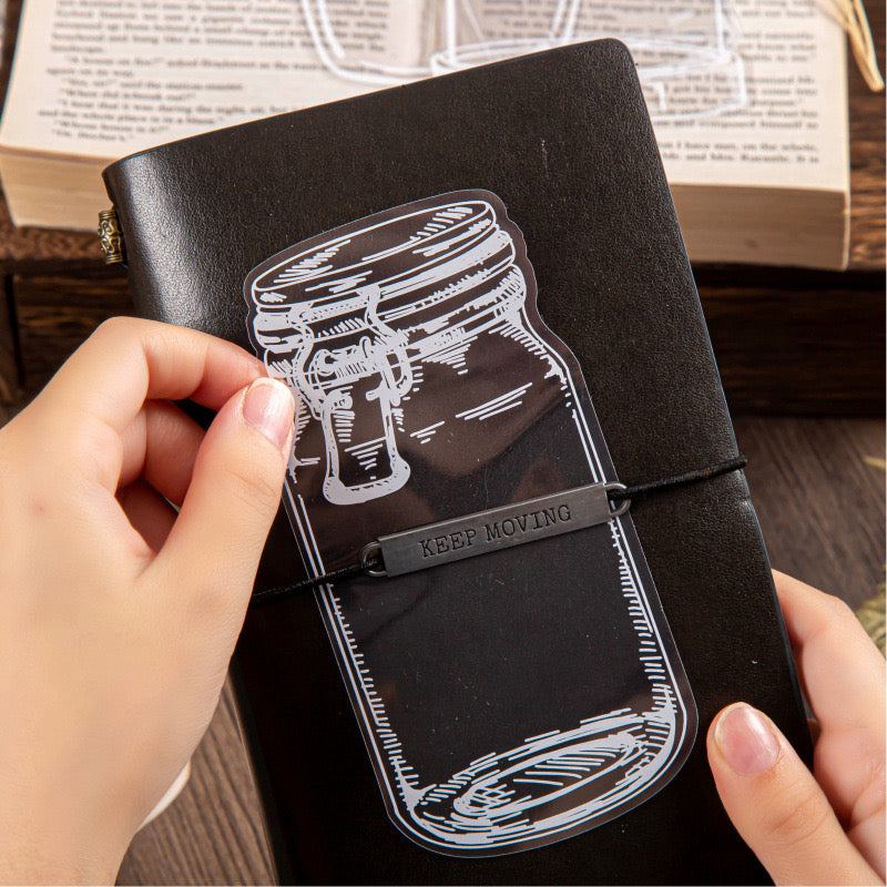 Rmlm004 Transparent Jar Sticker | Dream Collector series | 4*5 20 pcs. 95*140mm