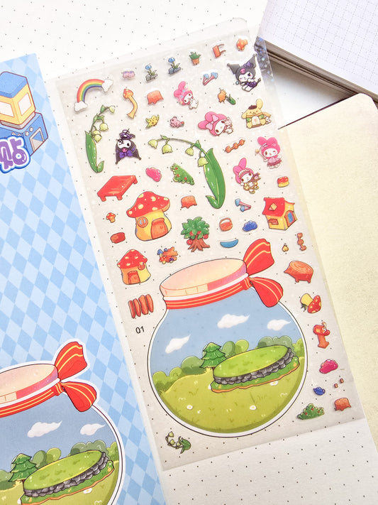 Fc005-A PVC 3d Home Arrangements Sticker Kawaii