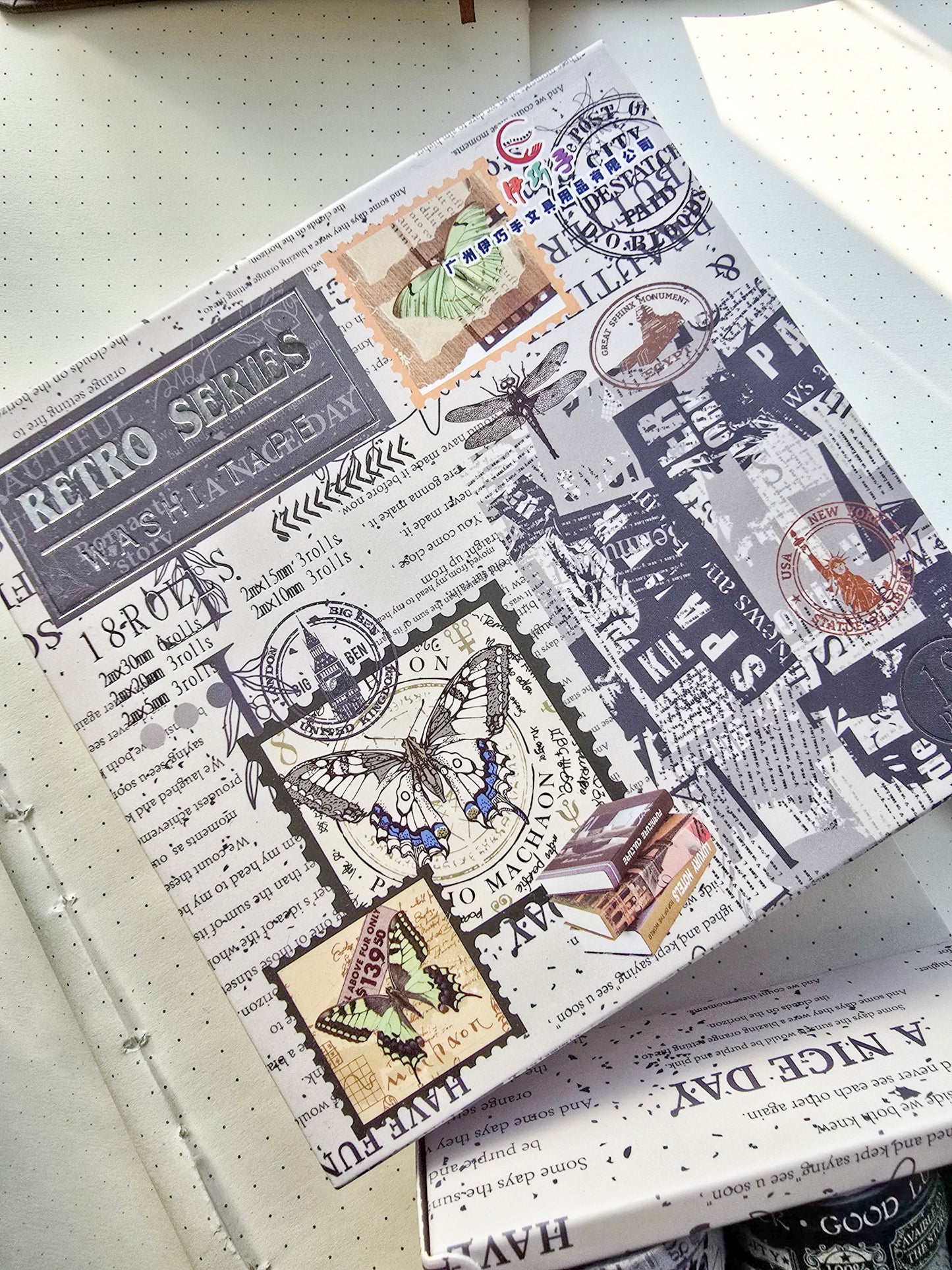 Xmjd3064 Retro Series Washi Tape Collection | 18 Rolls* 2m