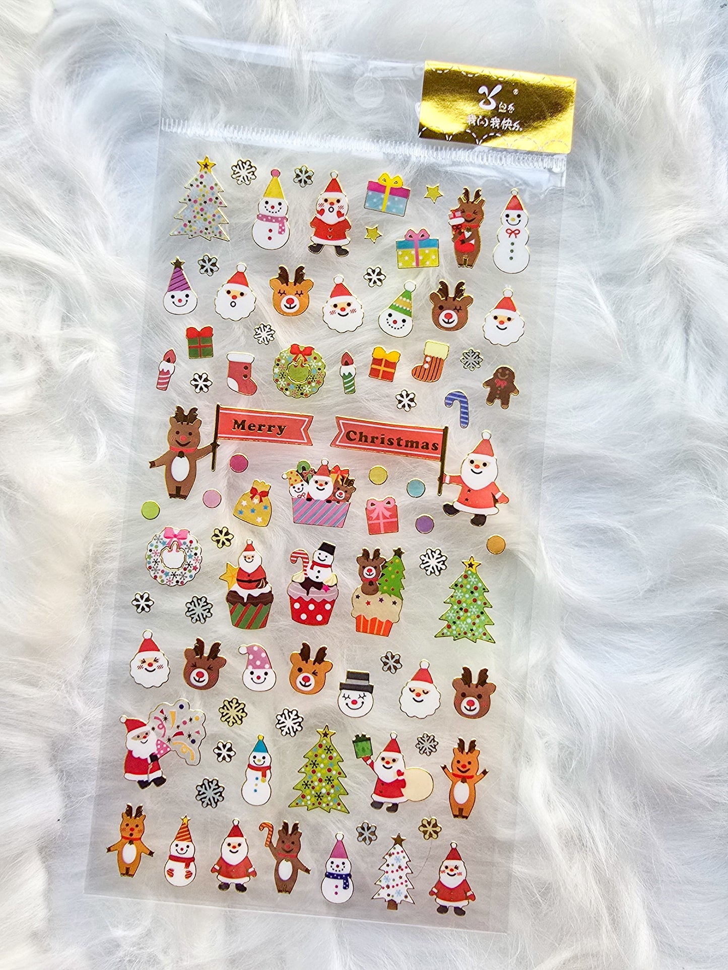 Slvc9 Christmas Transparent Sticker Sheet |1 sheet