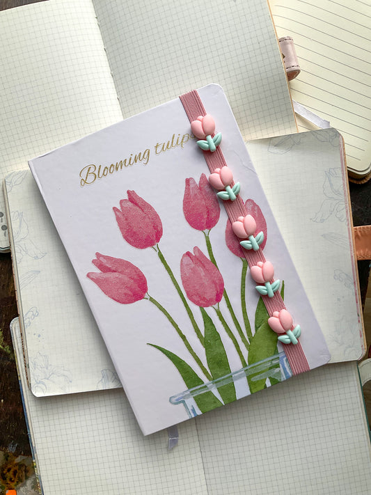 Blooming Tulips Notebook|A5 Notebook Ruled| Hard Cover| BG-A5-12465-1|96 Pages