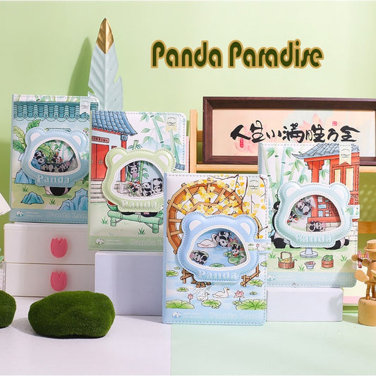 Jgpb6325 Panda Notebook | Kawaii Magnetic Soft Fluffy Cover Diary Notebook Panda | 12.8*18.6 cm Random Design