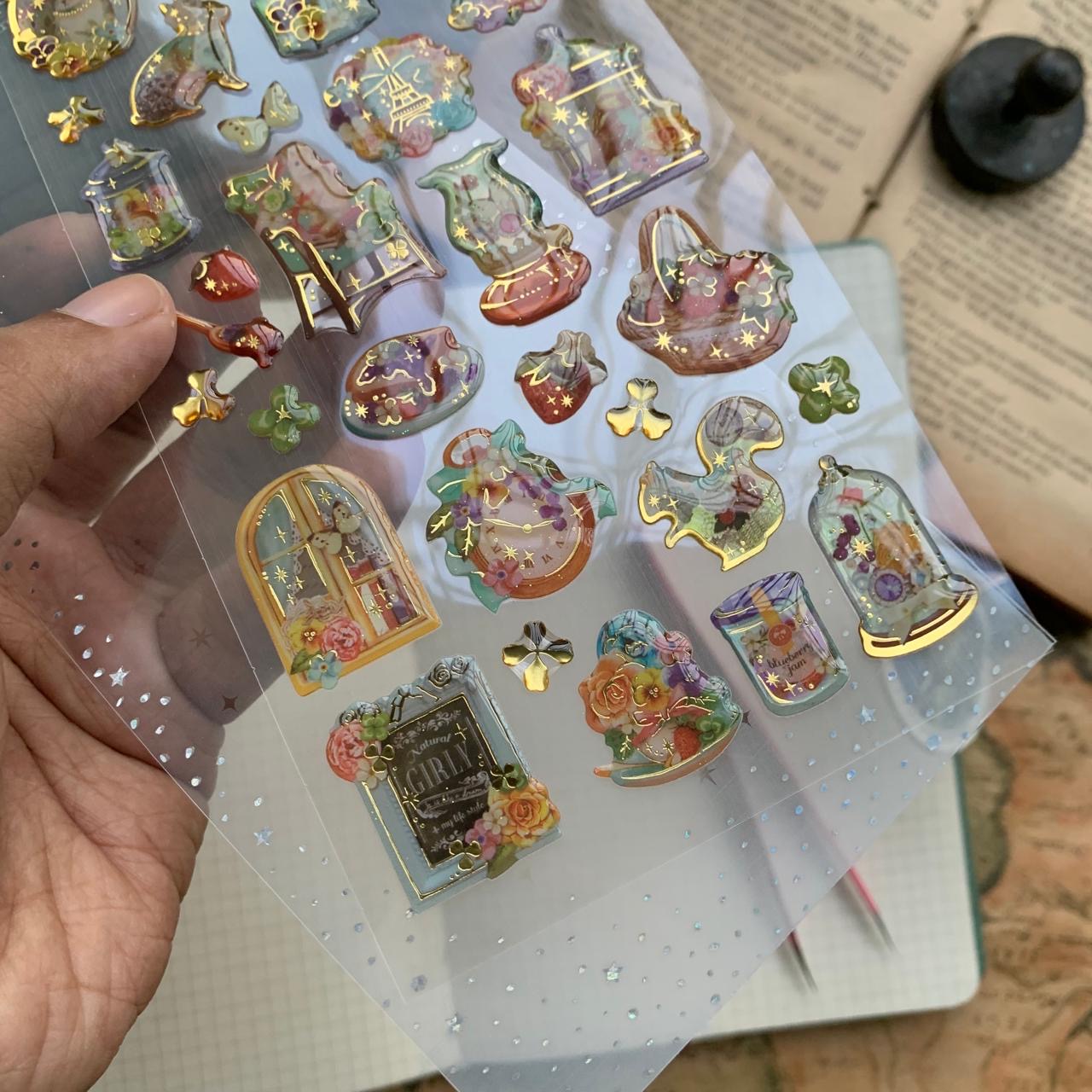 YTHK129 Lunar Tears 3d Foiled Sticker  | 1 sheet