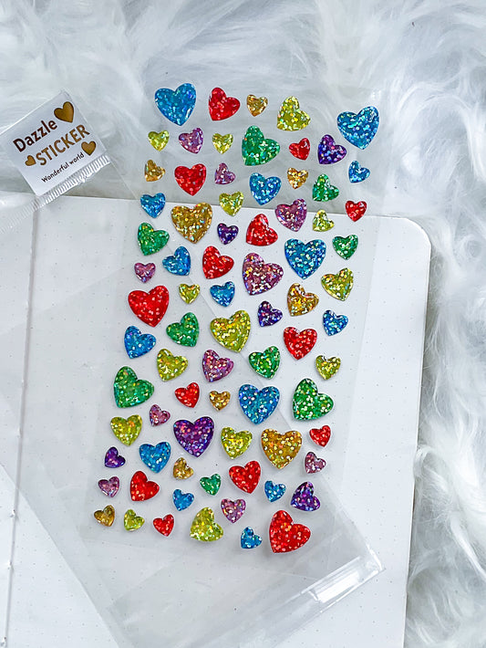 ZW-BQ1-8| Dazzle Sticker | 3D | love  Sticker |