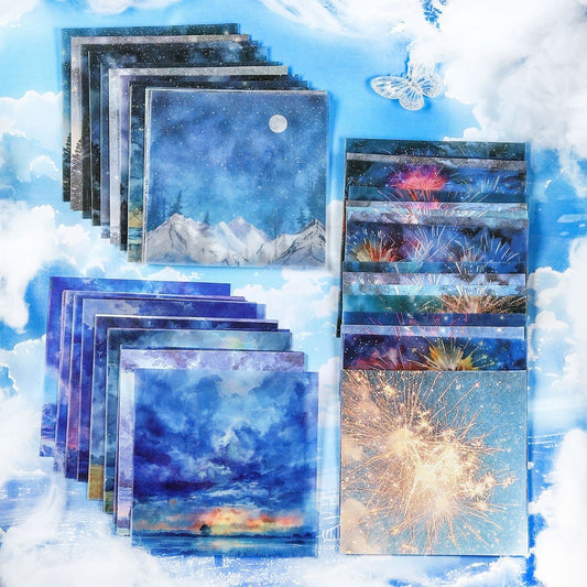 Kzjj005 Void Realm Journal Paper Pack  Paper&Vellum | Void Nature Collection | 10x2 20 pc.  | 100*100mm