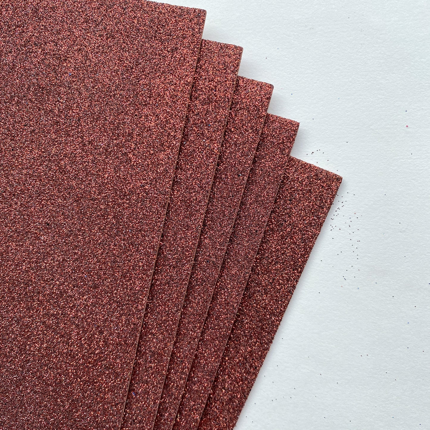 5pcs of glitter foam paper | Copper brown