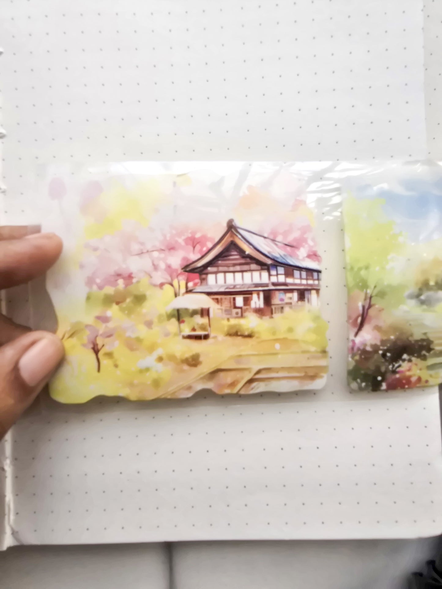 Lyly201-2 Sunset Greek Scenery Precut Sticker Roll