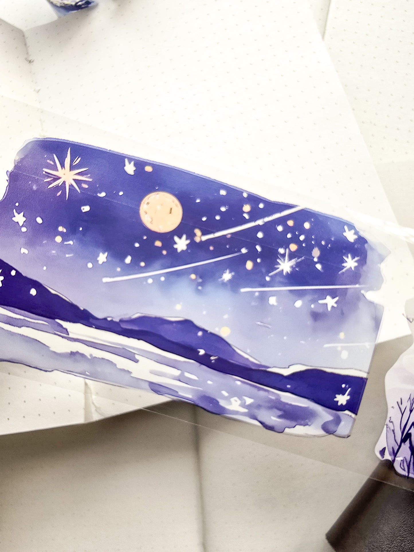 Lyly202-1 Sunset Greek Scenery Precut Sticker Roll