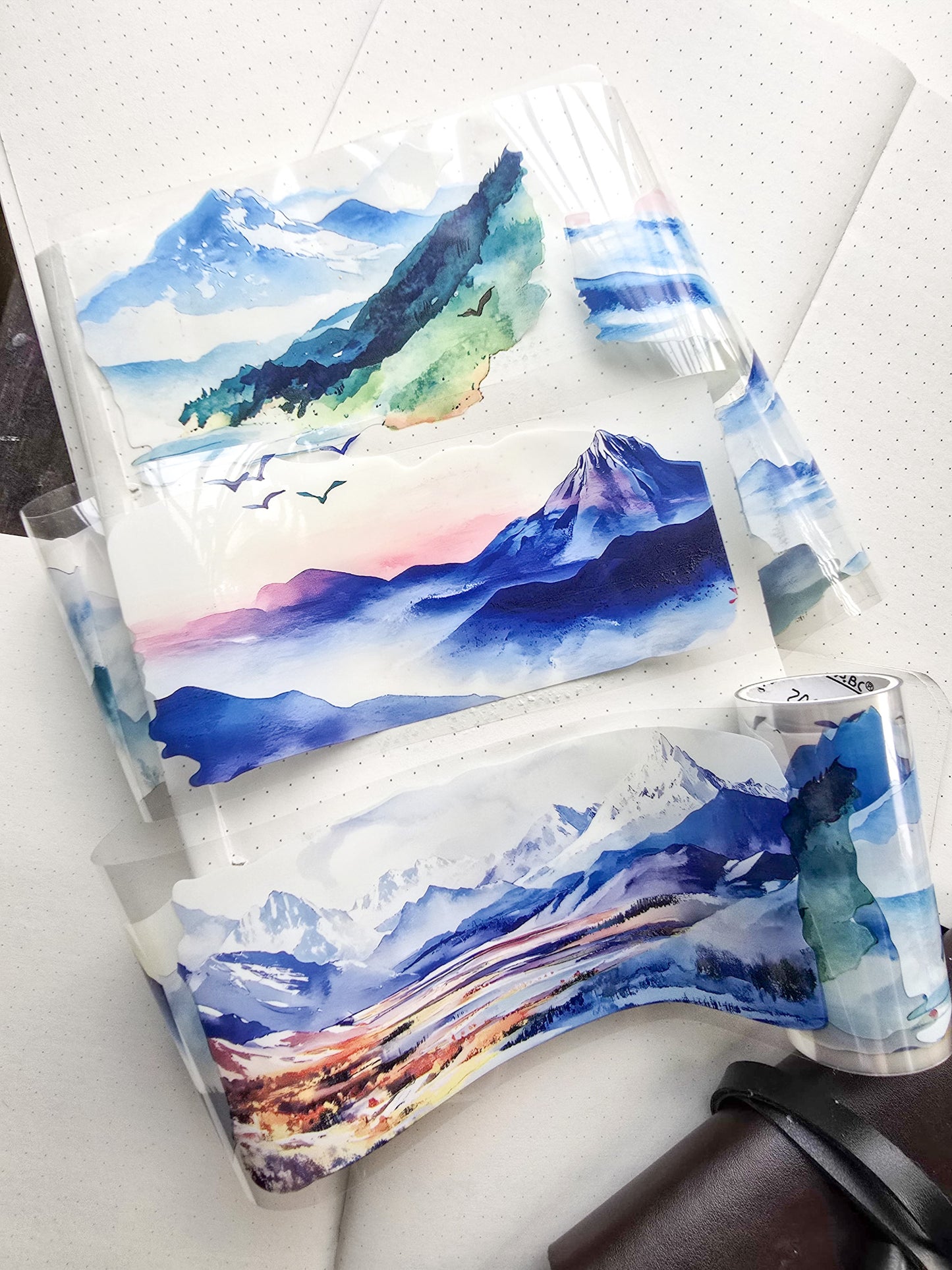 Lyly202-2 Sunset Greek Scenery Precut Sticker Roll