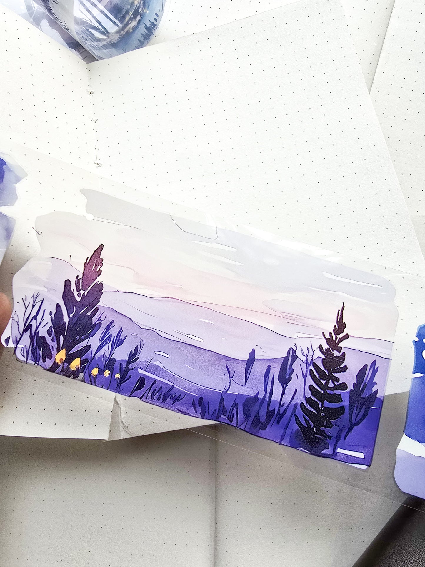 Lyly202-1 Sunset Greek Scenery Precut Sticker Roll