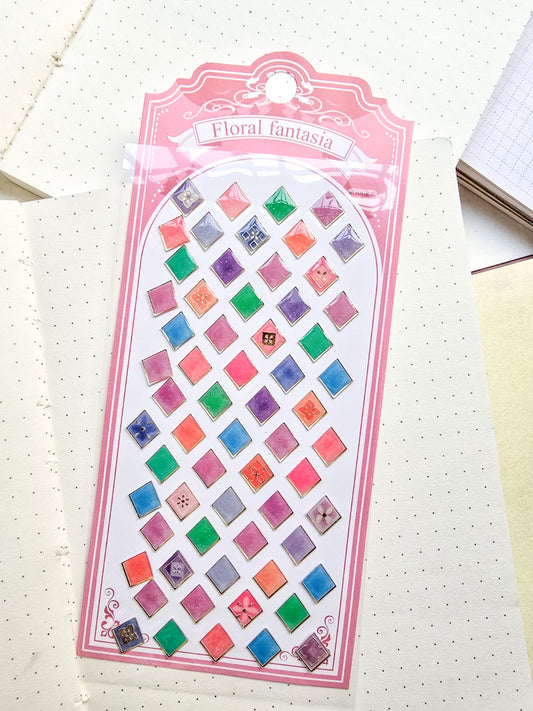 Jnac02 Floral Fantasia 3d Majestic Sticker Collection | 9.5*20.5cm