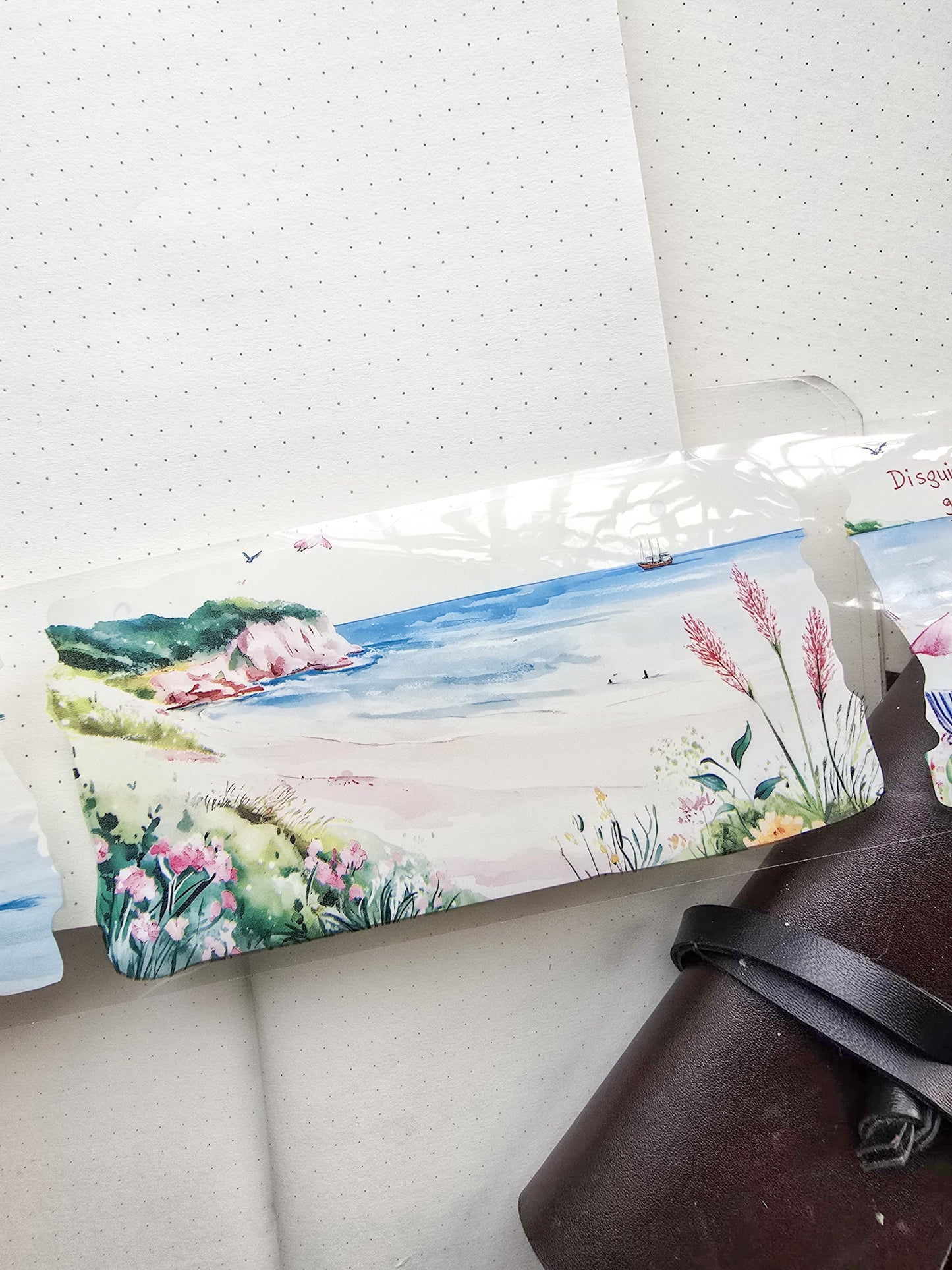 Lyly201-4 Sunset Greek Scenery Precut Sticker Roll