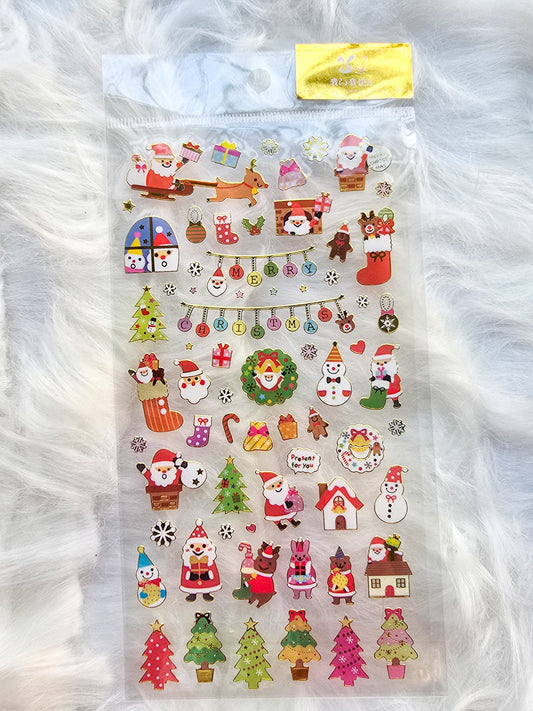 Slvc01 Christmas Transparent Sticker Sheet |1 sheet Se