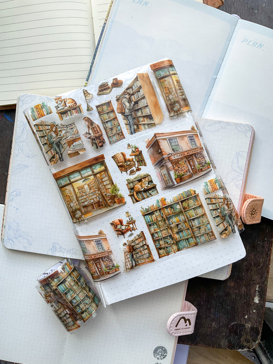 MHD-SHJL002|Cramp Living |Slow Life Sticker| Transparent  Pet Sticker Roll | Household Theme| 2mm|Pre cut