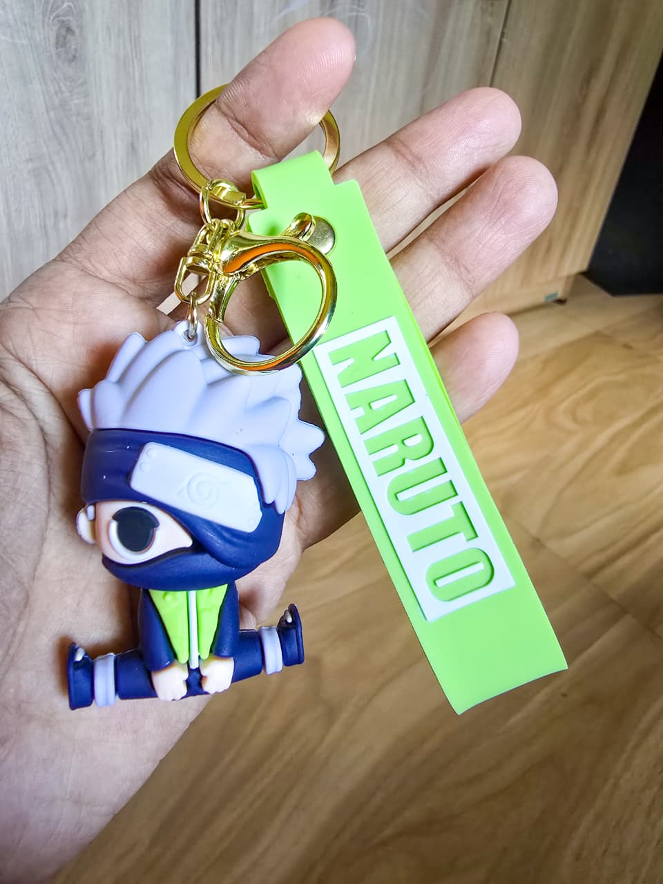 Naruto Kakashi Key Ring| New Doll Model Keychain Anime Figures| Green & Blue