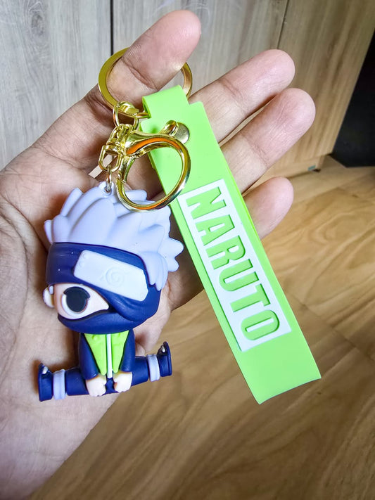 Naruto Kakashi Key Ring| New Doll Model Keychain Anime Figures| Green & Blue