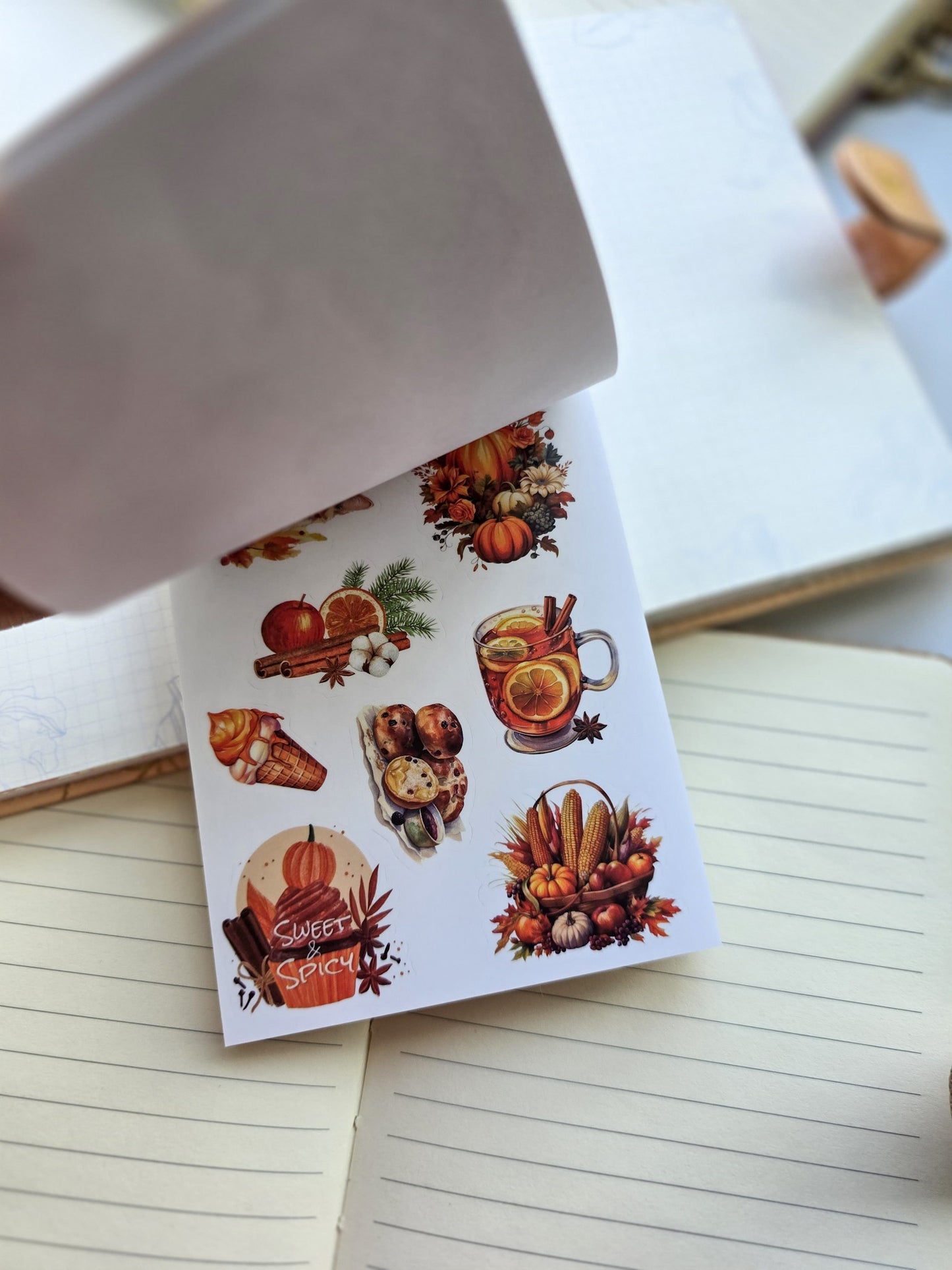 Smjsg402 Paper Sticker Book | Coffee Enjoyable | 20 Pages 100*145mm PreCut Sticker