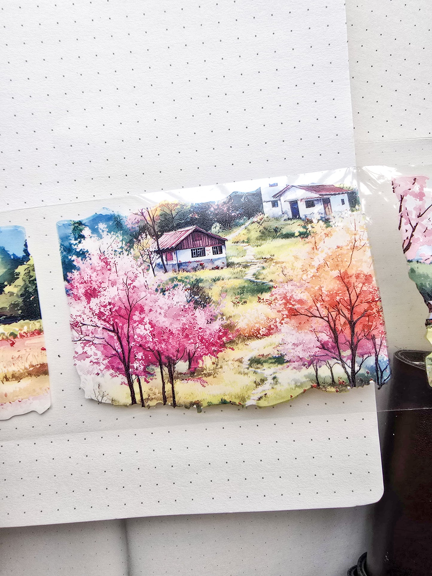Lyly201-2 Sunset Greek Scenery Precut Sticker Roll