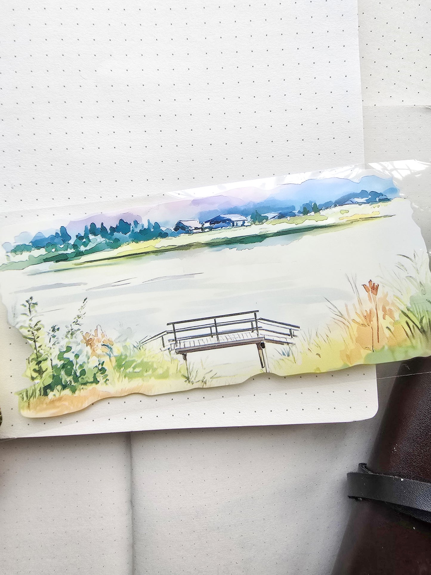 Lyly201-1 Sunset Greek Scenery Precut Sticker Roll
